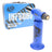 Special Blue Inferno Pro Cobalt blue torch beside matching toolbox tin, product view showing adjustable flame control knob.