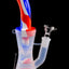 ’Murica color silicone bong, 8½″ two-part design; honeycomb-to-dome percs deliver smoother hits in a compact, easy-to-store water pipe.