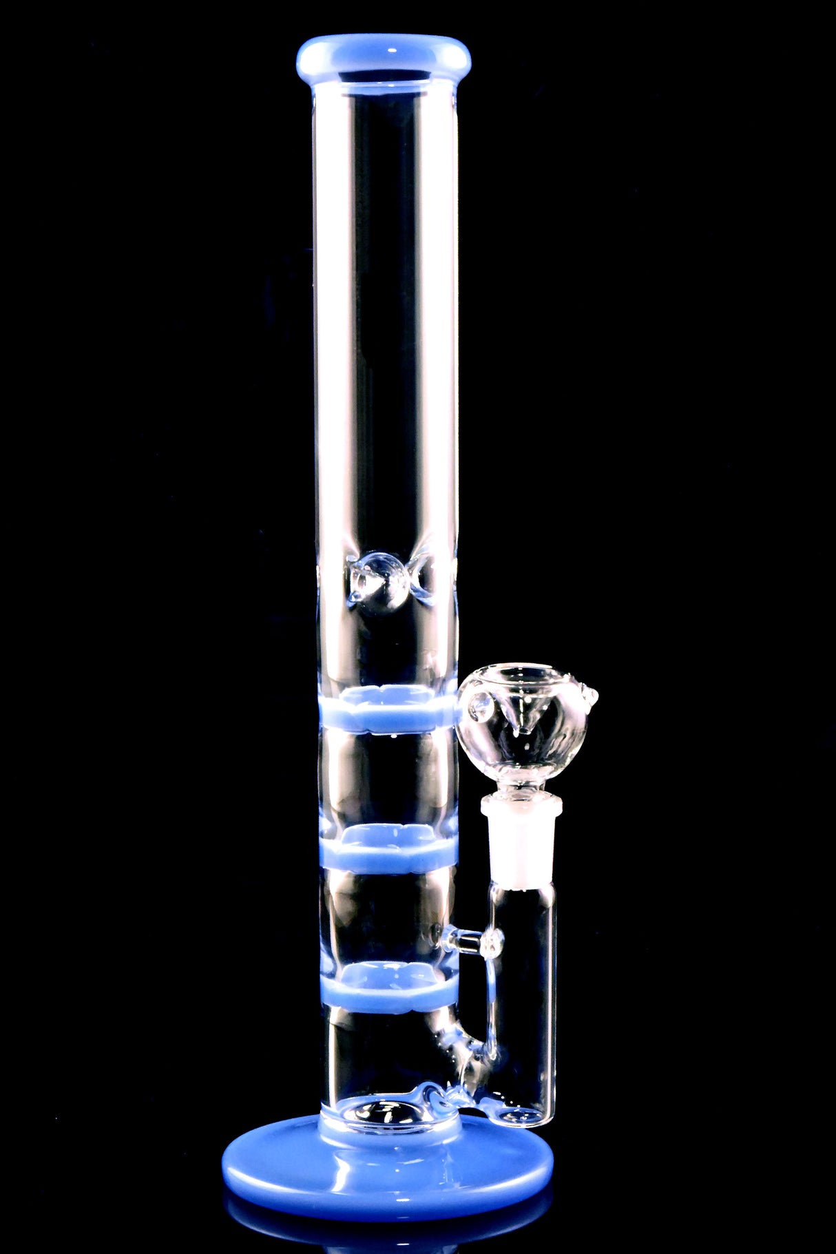 12" Medium GoG Straight Shooter Water Pipe with Triple Vortex Percs - WP2872