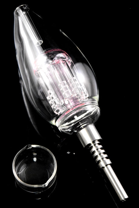 Glass Light Bulb Dab Straw with Tree Perc Kit - B1442