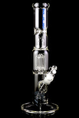 RooR Tech 14" 5mm Thick Glass on Glass Straight Shooter Water Pipe with Tree Perc - WP2497