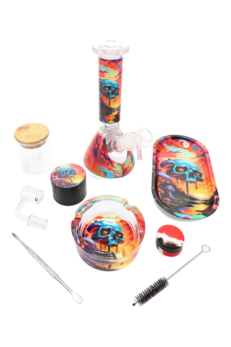 8" Decal Beaker Water Pipe Starter Kit - WP3108