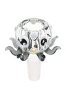 14.5mm Male Clear Glass on Glass Octopus Bowl - BS899