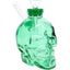 Green skull glass bong 45-degree angle, compact 4-inch design showcasing wide water chamber
