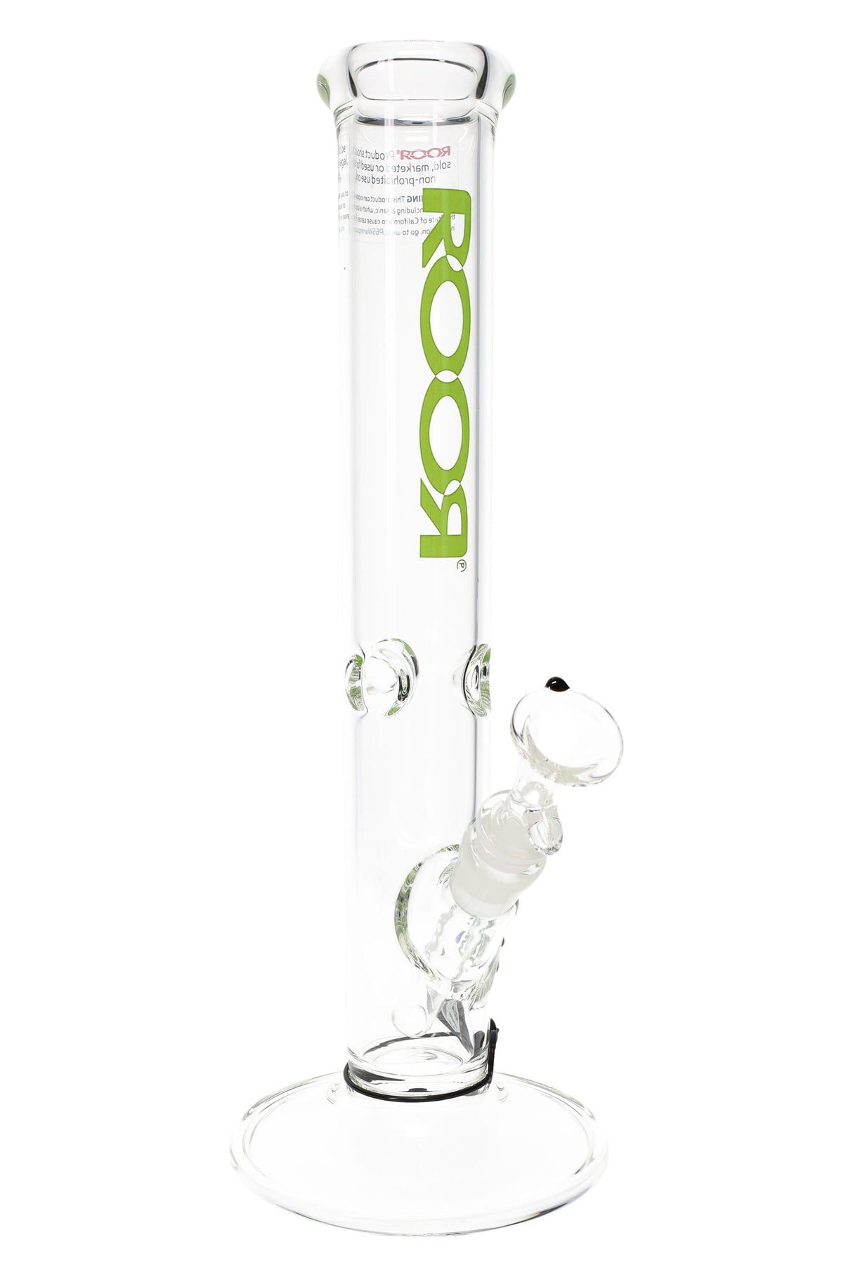 RooR 14" Thick 50mm Glass on Glass Straight Shooter Water Pipe with Ice Pinch - WP2167