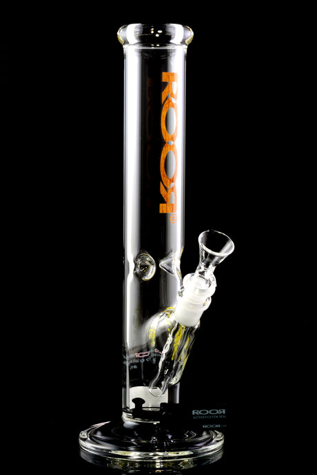 RooR 14" Thick 50mm Glass on Glass Straight Shooter Water Pipe with Ice Pinch - WP2167