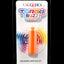 Orange Turbo Buzz rounded mini bullet vibrator in retail packaging; rounded tip, 10 modes, USB rechargeable, IPX7 waterproof.