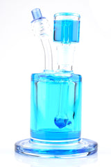 7" Small Fluid Filled Colorful Glass on Glass Water Pipe - WP3101