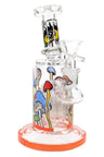 6.5" Glow in the Dark Mushroom GoG Water Pipe with Tree Perc - WP3245