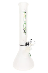 RooR 14" Frosted Glass on Glass Beaker Water Pipe - WP2948