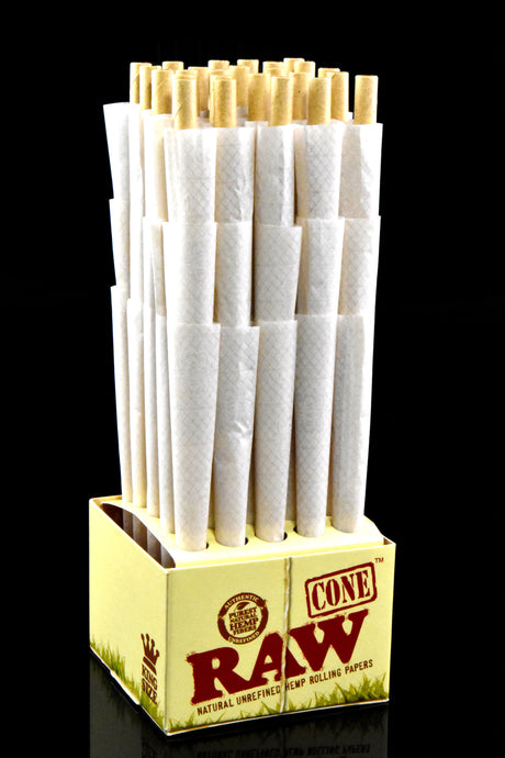 75ct Raw Organic King Size Rolling Paper Cones - RP328