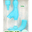 Blue Ooze “Echo” 4-in-1 silicone glass water pipe kit in retail box, showing 14 mm female joint, quartz banger, and glass jar.