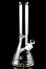 Large 14" 9mm Glass on Glass Beaker Water Pipe with Ice Pinch - WP2350