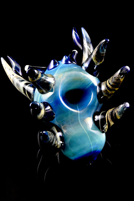 4" Silver Fumed Glass Crab Pipe - AP306