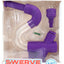Purple Ooze “Swerve” 4-in-1 silicone glass water pipe in retail box, showing quartz banger, nectar tip, and storage jar.