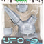 Silver Ooze “UFO” silicone/glass water pipe kit in packaging, includes quartz banger, nectar tip, and silicone stash container.