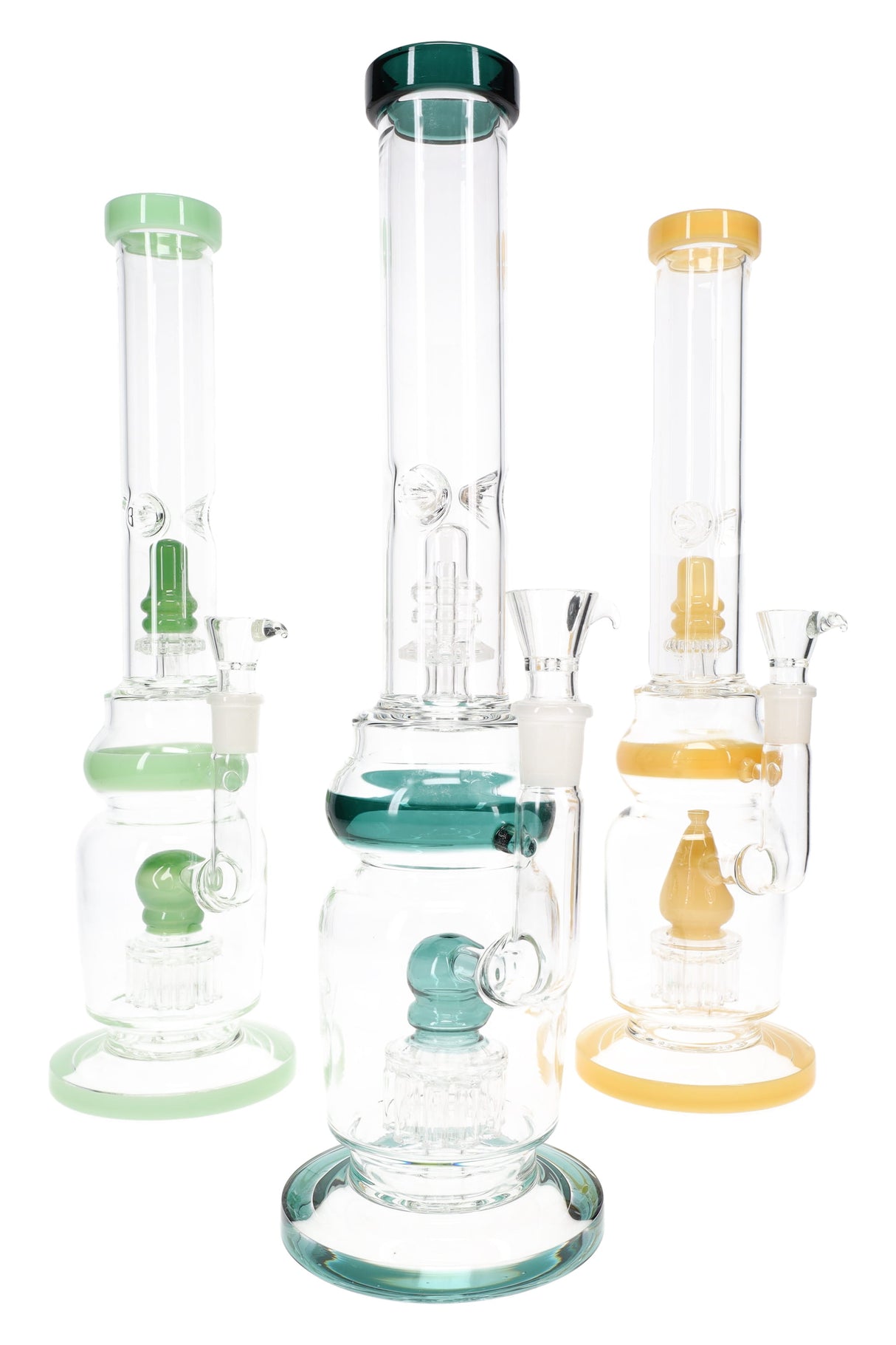 16" Multi Perc Glass on Glass Water Pipe - WP3232