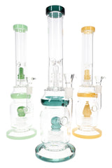16" Multi Perc Glass on Glass Water Pipe - WP3232
