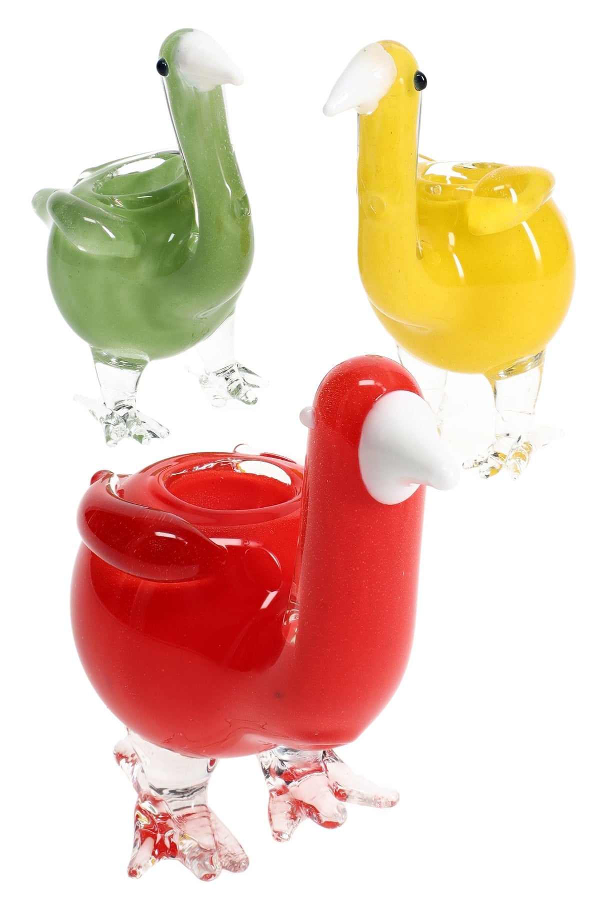 4.5" Colorful Frit Glass Goose Pipe - AP287
