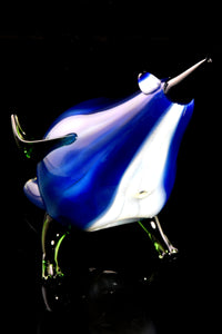 Color Changing Silver Fumed Glass Penguin Pipe - AP294
