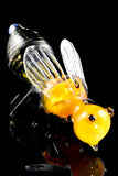 Color Changing Fumed Glass Bee Pipe - AP297