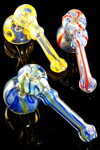Mini Colorful Striped Glass Hammer Bubbler - B1246