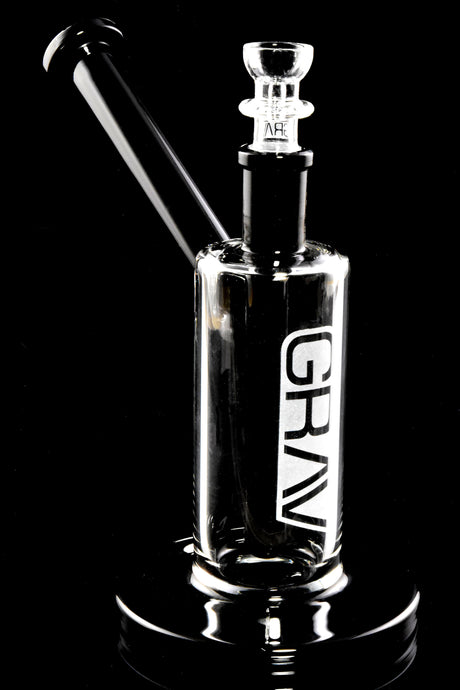 Grav Medium Upright Bubbler with Black Accents - B1400