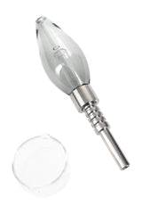 Small Glass Bulb Dab Straw - B1413