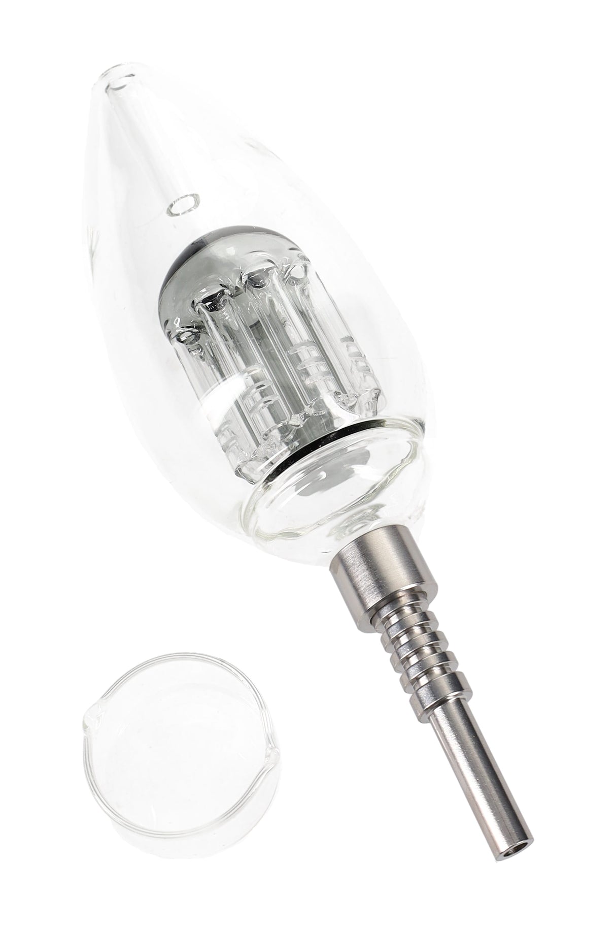 Glass Light Bulb Dab Straw with Tree Perc Kit - B1442