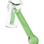Classic green GRAV Mini Hammer Bubbler on white background emphasizing clear chamber, rounded mouthpiece, and compact portable size.