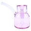 Orchid purple 5″ NWTN Vesper glass bubbler with matching bowl and curved neck, soft pastel finish for home use.
