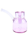 Orchid purple 5″ NWTN Vesper glass bubbler with matching bowl and curved neck, soft pastel finish for home use.