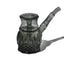 NWTN Home Highball glass bubbler in Charcoal with ribbed body, diamond texture, and angled mouthpiece