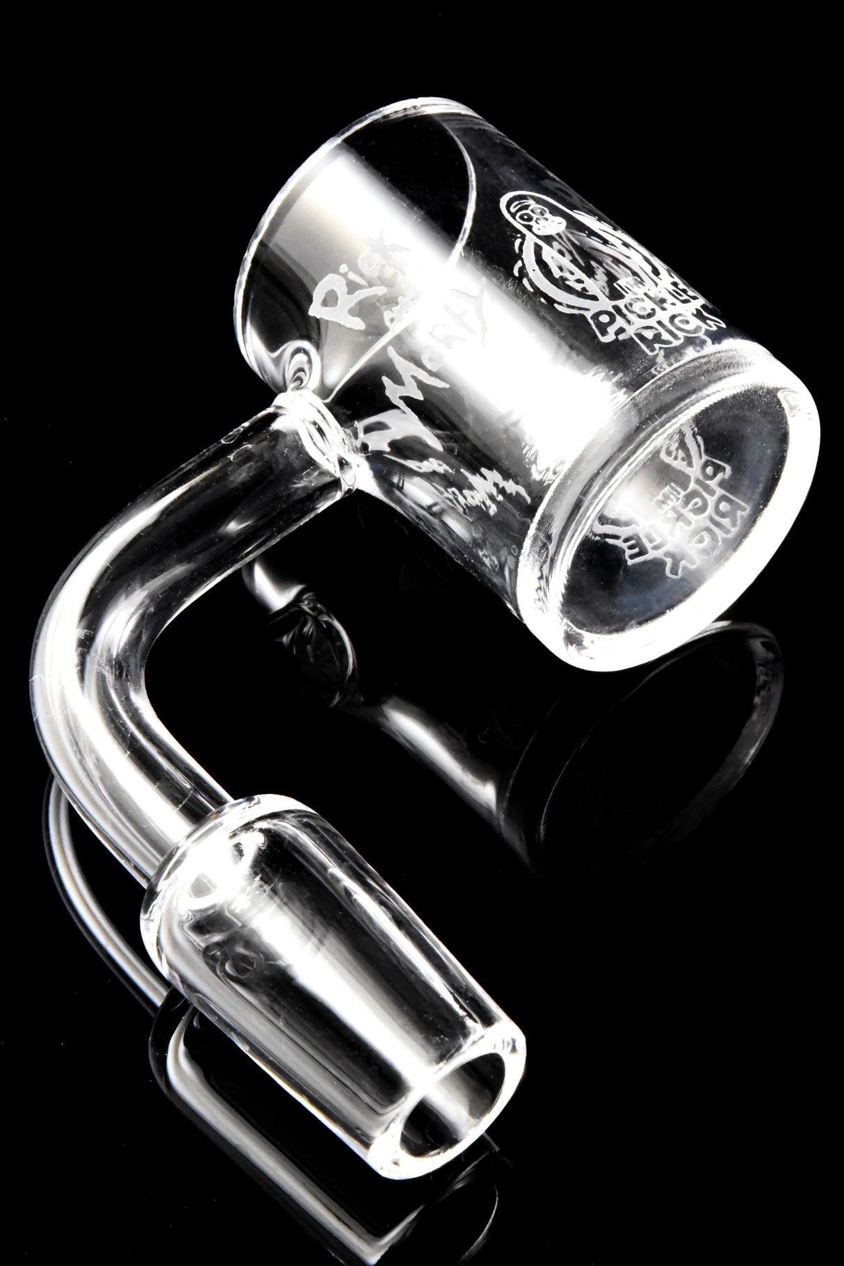 Quartz 14.5 mm Male Flat-Top Banger – Frosted Design
