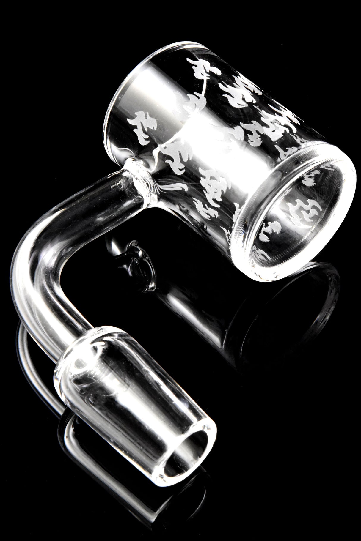 Quartz 14.5 mm Male Flat-Top Banger – Frosted Design