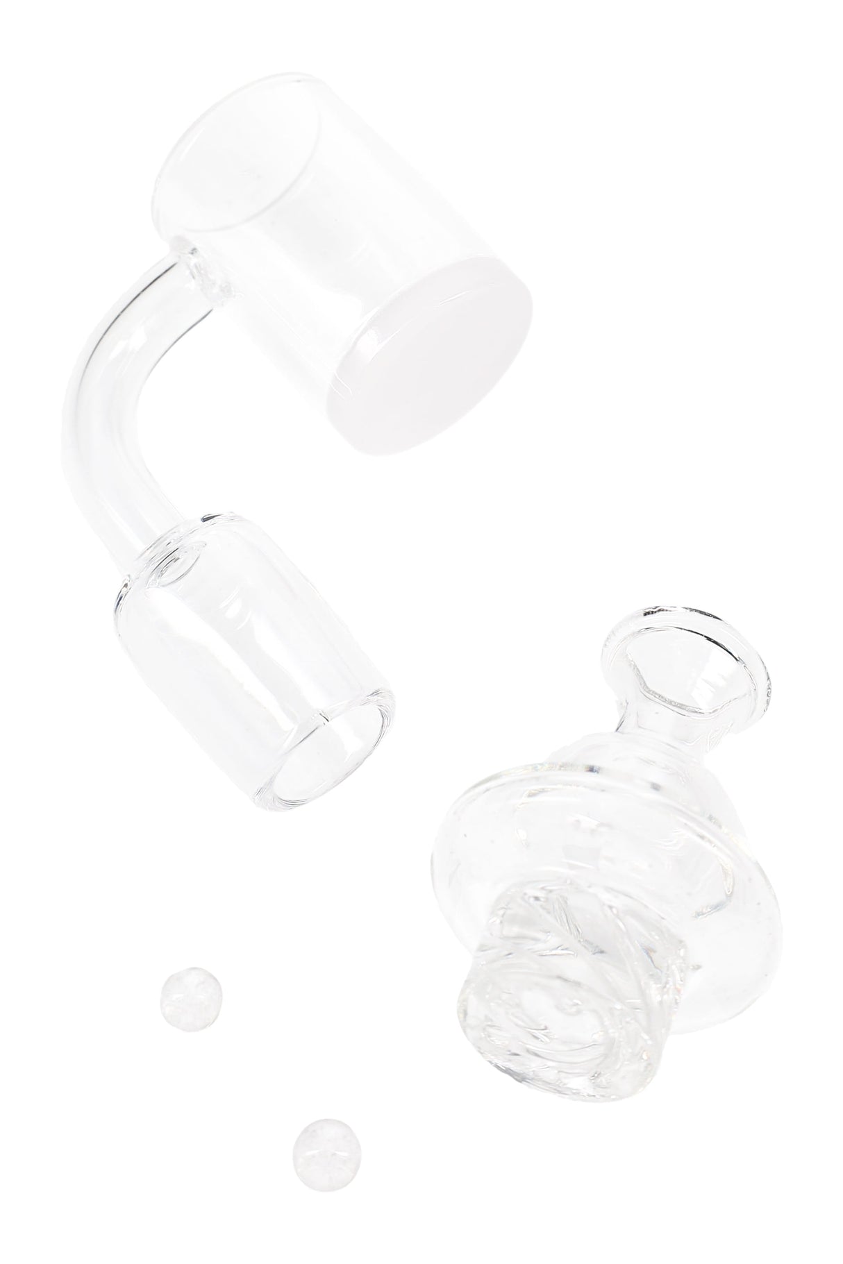 Domeless Colored Bottom Spinner Quartz Banger Nail with Banger Beads - BS767