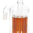 Amber 14.5 mm 90° ash catcher with 11-arm tree perc, clear female top joint visible.