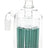 Teal 14.5 mm male-to-female 90° ash catcher highlighting the multi-arm tree percolator.