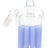 Light-blue tree-perc glass ash catcher showing colored perc section and 14.5 mm male-to-female 45° setup.