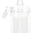 Frosted-white tree-perc glass ash catcher standing upright, 14.5 mm male-to-female 45° configuration for dry herb water pipes.