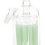 Slime-green tree-perc glass ash catcher, 11-arm diffusion with 14.5 mm 45° male joint and matching female joint.