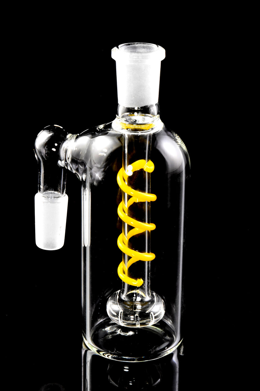 14.5mm Male to Female 90 Degree GoG Ash Catcher with Coil Showerhead Perc - BS804