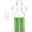 Green tree-perc glass ash catcher, 14.5mm male-to-female 90° joint, close view of chamber and slotted arms.
