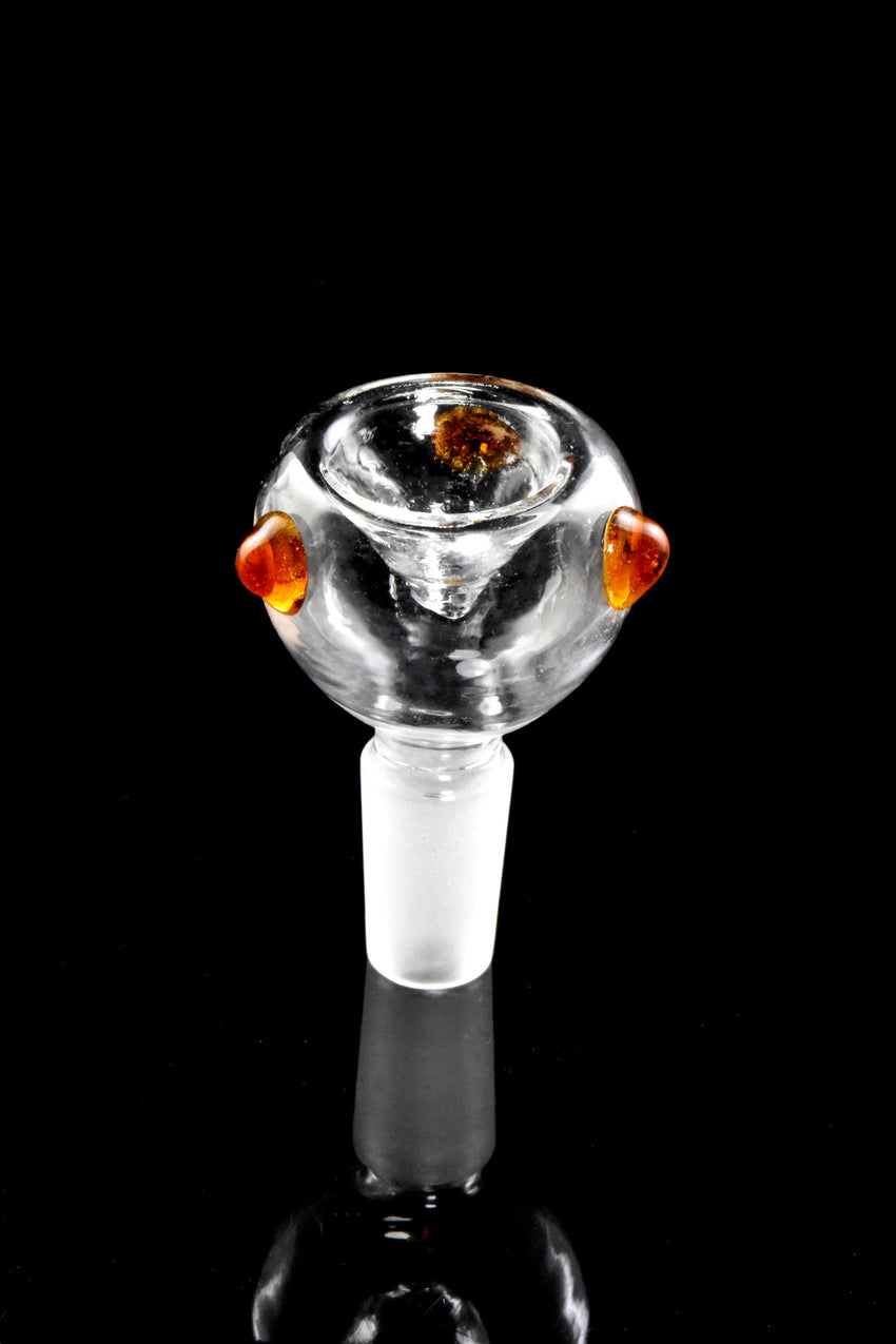 14.5mm Male Clear Glass on Glass Bowl with Colorful Marbles - BS839