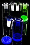Colorful Glass on Glass Ash Catcher with Silicone Base - BS849