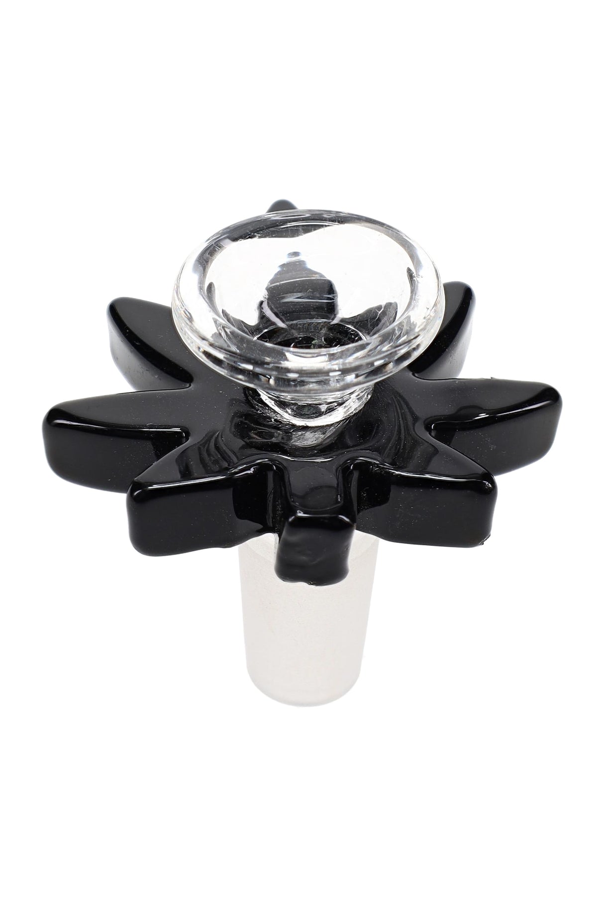 14 mm Male Leaf Bowl Slide – Blue Glass