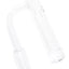 Clear long neck quartz banger at angled view with tower bucket and 14.5 mm male 90° joint