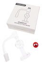 Fully welded quartz banger spinner kit with 2.5 mm bucket and water wheel-style accessory pieces