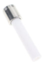 Screw-on ceramic replacement tip shown at an angle with white nail and silver-tone metal threads