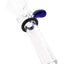 Dark blue handle Ancient Creations glass slide bowl with clear tube and black sealing ring detail